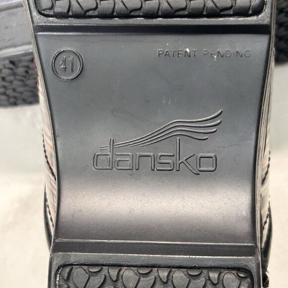 DANSKO XP SLIP-ON Professional Clog Womens 41 (US 10½-11) Patent Leather Stripes - Picture 10 of 12